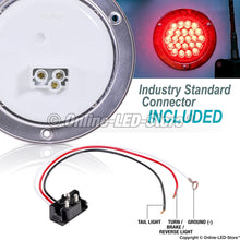 2pc 4" Inch Round LED Trailer Tail Lights [DOT Certified] [Stainless Steel Chrome Bezel] [Connector Plug Included] Stop Brake Lights for Trucks RV Jeep