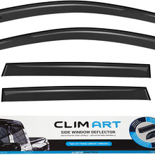 CLIM ART Rain Guards Suitable for Honda CR-V (CRV) 17-19, Original Tape-on Window Deflectors, Vent Window Visors, Dark Smoke, 4 pcs. - 417021