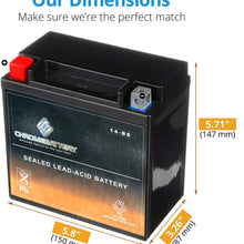 YTX14-BS ATV Battery- Rechargeable, Factory sealed, Replacement for Honda TRX 500 420 450 350 300 Rubicon Foreman Rancher