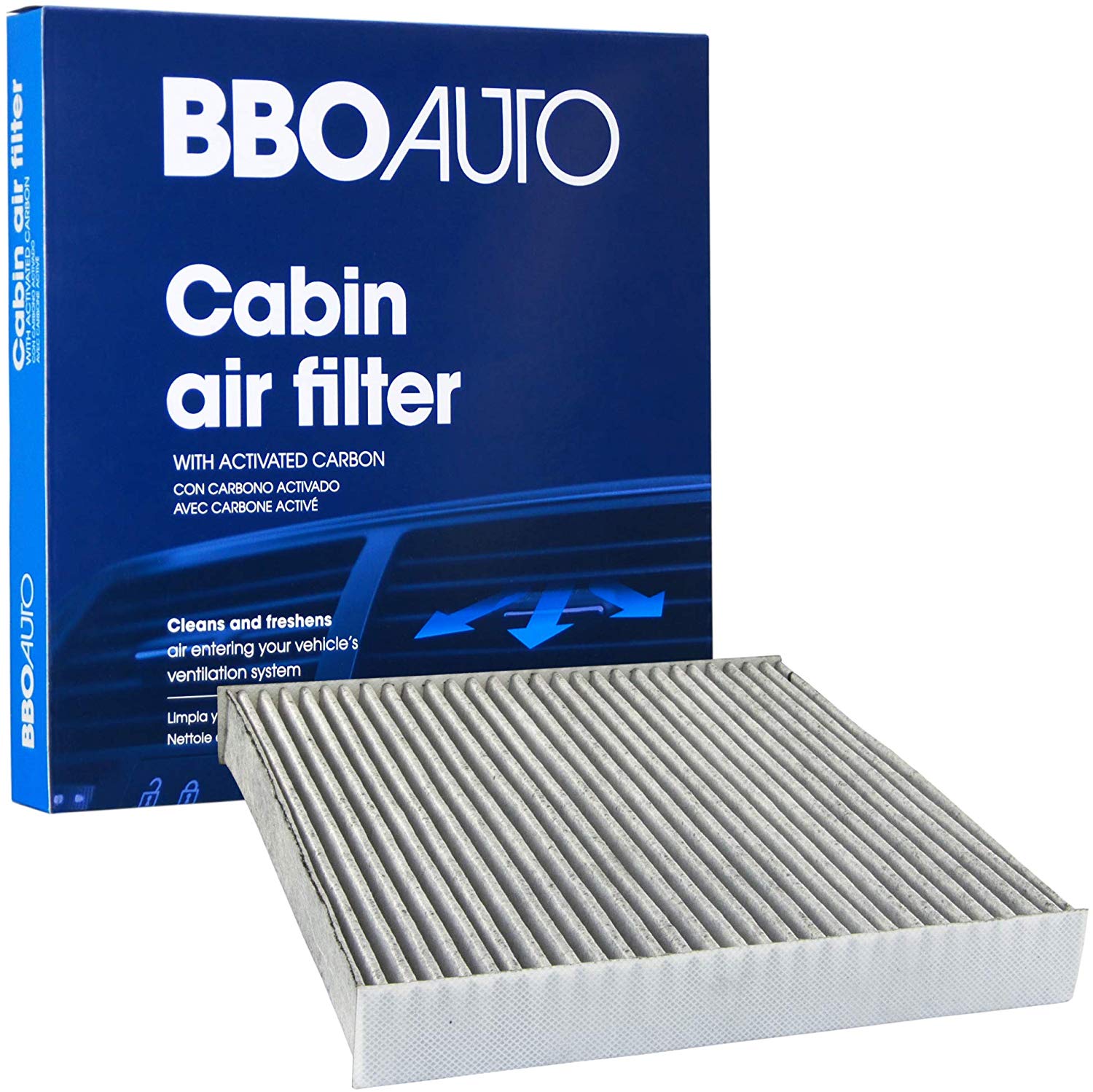 BBO AUTO BCF11182 Premium Cabin Air Filter with Active Carbon Media – Fits Honda Fit, Civic, HR-V, Insight, CR-Z, CR-V (CF11182 REPLACEMENT)