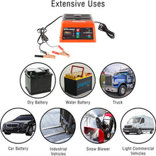 Stalwart 75-CAR1051 for 12V Lead Acid Automotive Batteries – 2, 10, and 50 Amp Analog Starter
