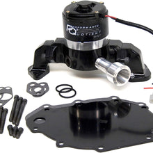 PRW 4446017 Black Powder-coated Performance Quotient Electric Racing Water Pump for Ford BB 400-460