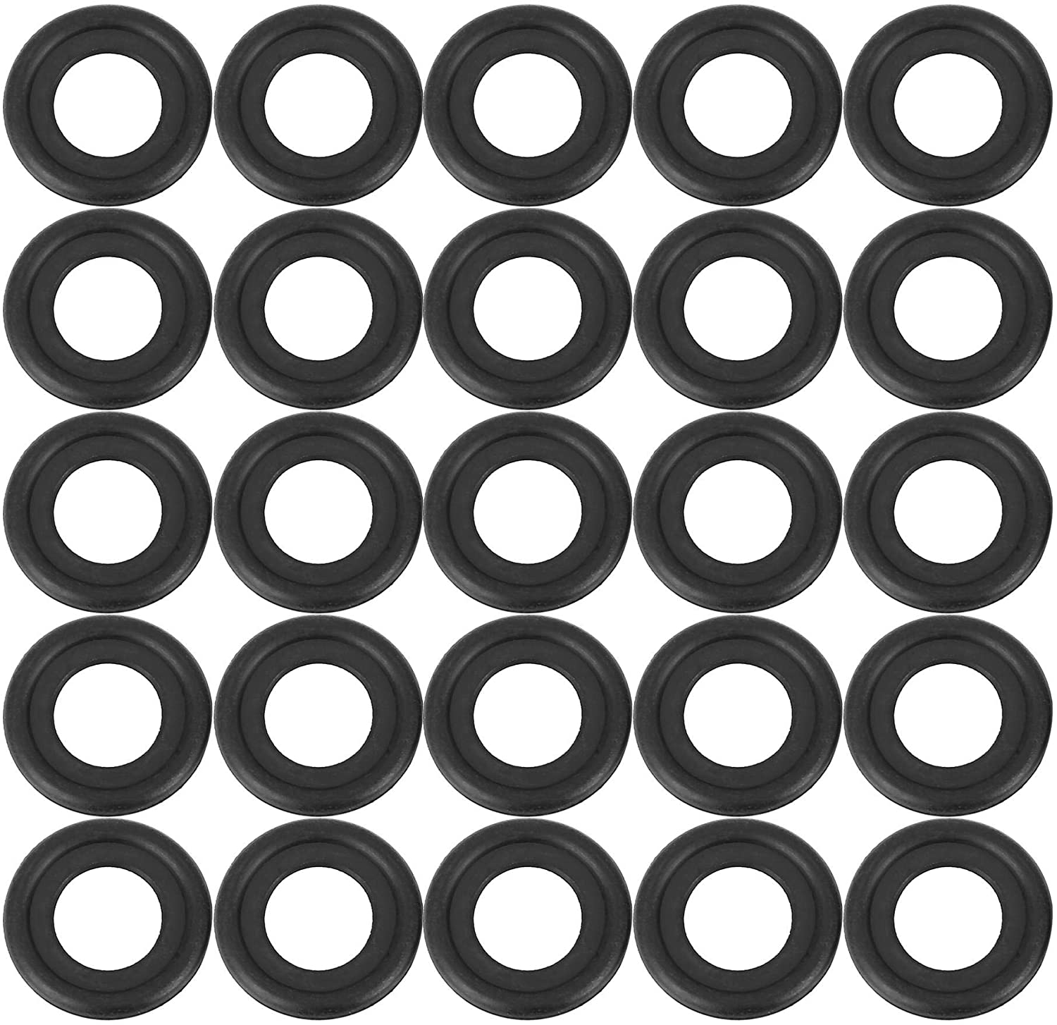 X AUTOHAUX 25pcs M11 Black Oil Drain Plug Gaskets Replacement for GM 12616850 3536966