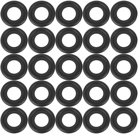 X AUTOHAUX 25pcs M11 Black Oil Drain Plug Gaskets Replacement for GM 12616850 3536966