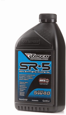 Torco A150540CE SR-5 5W-40 Synthetic Oil - 1 Liter Bottle