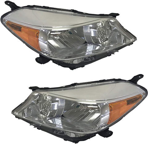 Headlamps for Toyota Yaris Hatchback | 2012 2013 2014 | Driver Passenger Left & Right Replacement Headlights | by AutoModed