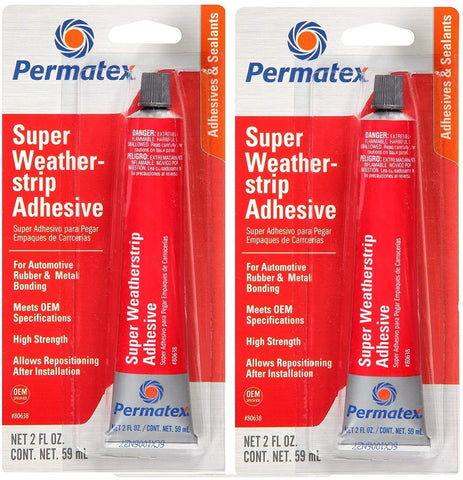 Permatex 80638 Super Weatherstrip Adhesive, 2 oz. (2)