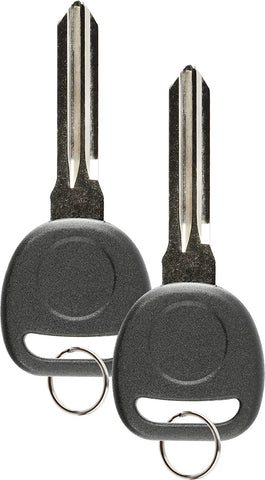 Discount Keyless Replacement Ignition Transponder Uncut Key Compatible with ID 46 Circle + (2 Pack)