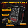 DOT Approved 4D LED Tail Lights for 2007-2017 Jeep Wrangler JK Brake Reverse Light Rear Back Up Lights Daytime Running Lamps,EMC Build-in