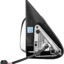 Left Driver Side Mirror for Chevy Avalanche Silverado GMC Sierra 1500 2500 (1999 2000 2001 2002) Chrome Non-Heated Power Operated Folding Outside Rear View Door Mirror - GM1320174