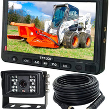 AHD 720P, Super Clear, 7" Wired Monitor Rear View Backup Camera System for Farm Tractor, Truck, RV, Forklift, Heavy Equipment, EXCAVTORS, Skid Steer