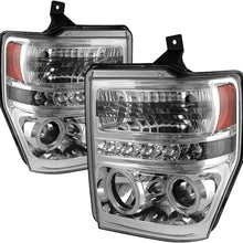Spyder 5030177 Ford F250/350/450 Super Duty 08-10 Projector Headlights - CCFL Halo - LED (Replaceable LEDs) - Chrome - High H1 (Included) - Low H1 (Included)