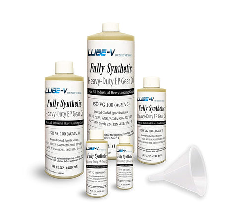 Full Synthetic Heavy Duty EP Gear Oil ISO 100, AGMA 3, Better-to Shell Omala S2 G 100, ExxonMobil Mobilgear 627 (1 Quart (32 oz))