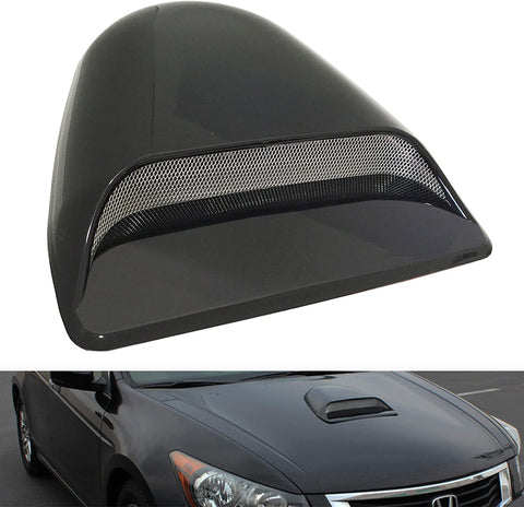 CK Formula Universal Decorative Hood Scoop Dark Smoke Black Waterproof Air Flow Intake Vent Cover for Vehicle Car Auto
