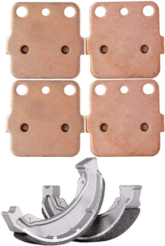 SCITOO Front Brake Pads + Rear Brake Shoes Fits Honda TRX250EX Sportrax 250EX 2001-2008