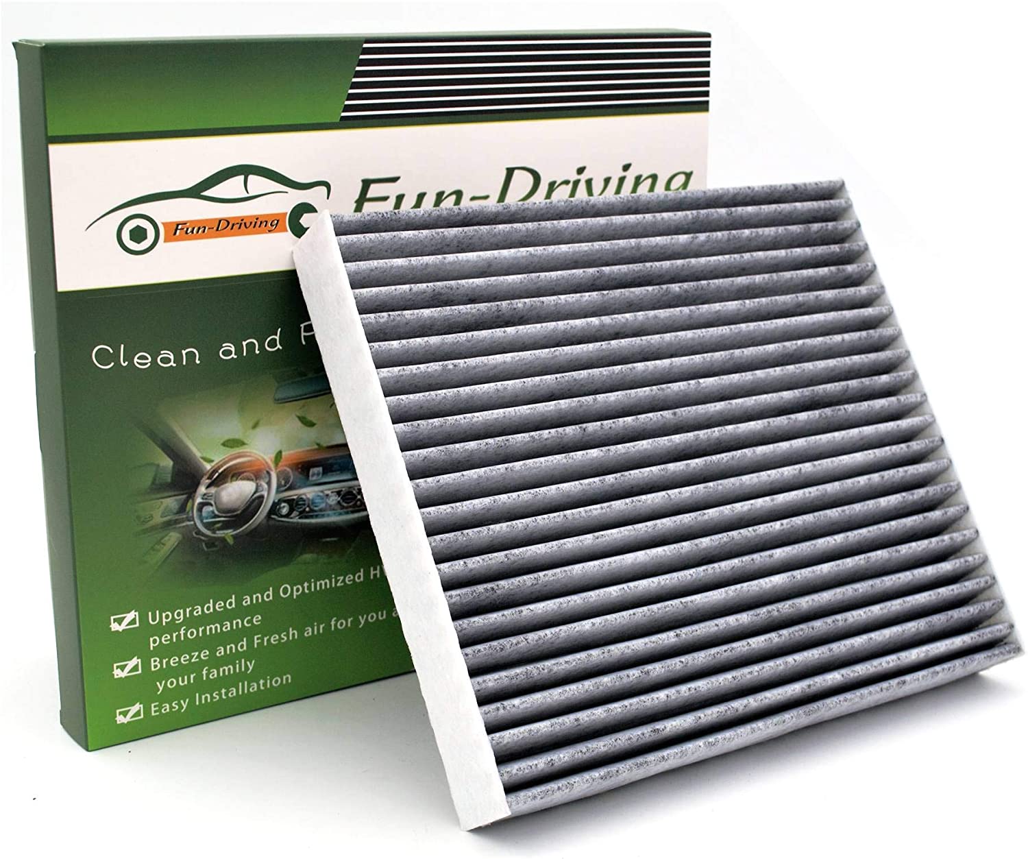 Cabin air filter for Toyota Corolla (2002~2008),Matrix (2003-2008),Replace CP133,CF10133 (Activated Carbon,1 Pack)