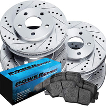 Full Kit Cross-Drilled Slotted Brake Rotors Kit and Ceramic Brake Pads BLCC.61114.02