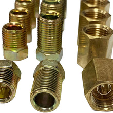 ASD Brake Line Fittings Assortment For 1/4" Tube (7/16" - 24 Thread, Inverted Flare) (Pack of 15-5 Short Nuts, 5 Long Nuts, 5 Unions)
