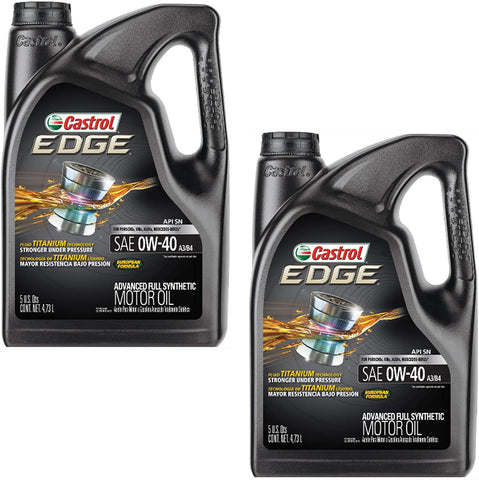 La Rosticceria Edge 0W-40 A3/B4 Full Synthetic Motor Oil, 5 Quart (Pack of 2)