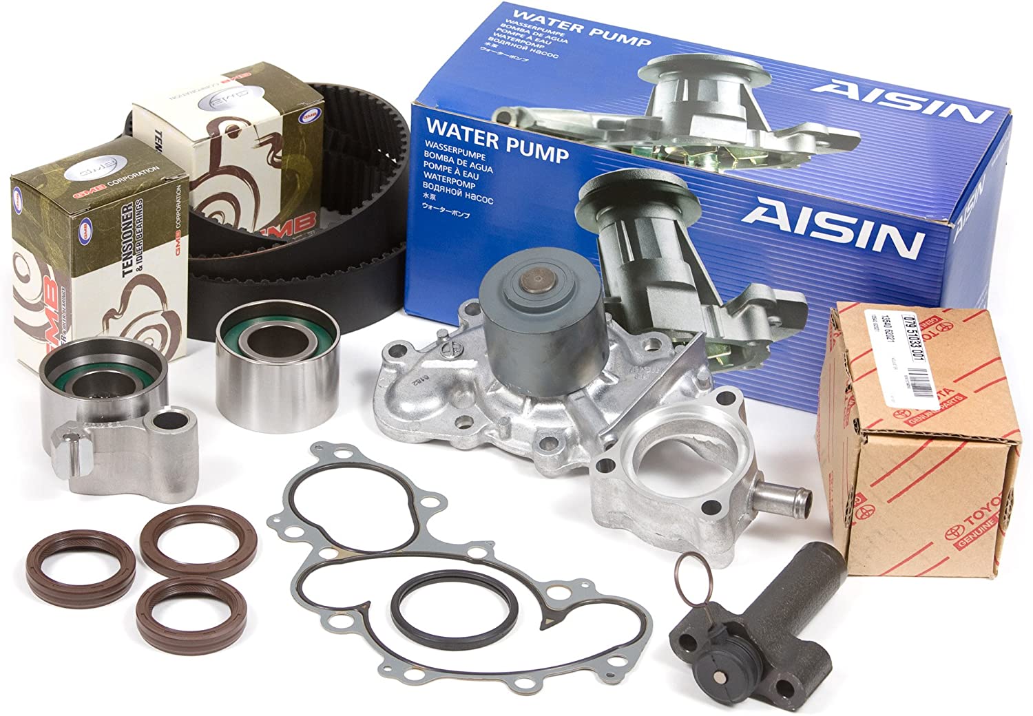 Fits 95-04 Toyota 3.4 DOHC 24V 5VZFE Timing Belt Kit w/Hydraulic Tensioner AISIN Water Pump