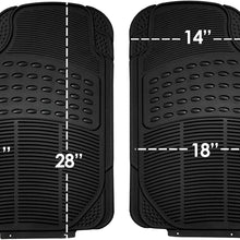 FH Group FB202102 + F11306 Leatherette Cushion Pads with 3D Air Mesh (Red) Front Set – Universal Fit for Cars Trucks & SUVs
