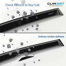 CLIM ART in-Channel Incredibly Durable Rain Guards for Chevrolet/Chevy Silverado 2007-13 Crew Cab GMC Sierra 1500 Vent Visors Window Deflectors, Vent Deflector, Truck Accessories, 4 pcs. - 607003