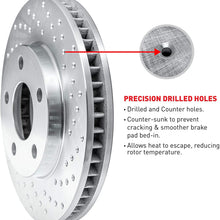 R1 Concepts KEX11082 Eline Series Cross-Drilled Rotors And Ceramic Pads Kit - Front