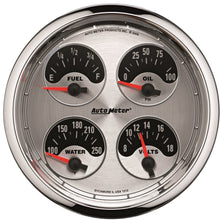 Auto Meter 1212 American Muscle 5" Short Sweep Electric Quad Gauge