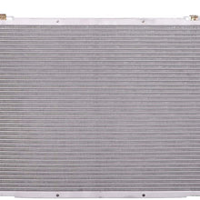 Lynol Cooling System Complete Aluminum Radiator Direct Replacement Compatible With 1985-1996 Ford Bronco F150 F250 F350 Pickup Truck 1 Row V8 5.0L 5.8L