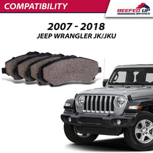 Beefed Up Brakes Heavy Duty Front & Rear Ceramic Brake Pad Kit w/hardware and grease Compatible with 2007-2018 Jeep Wrangler JK/JKU