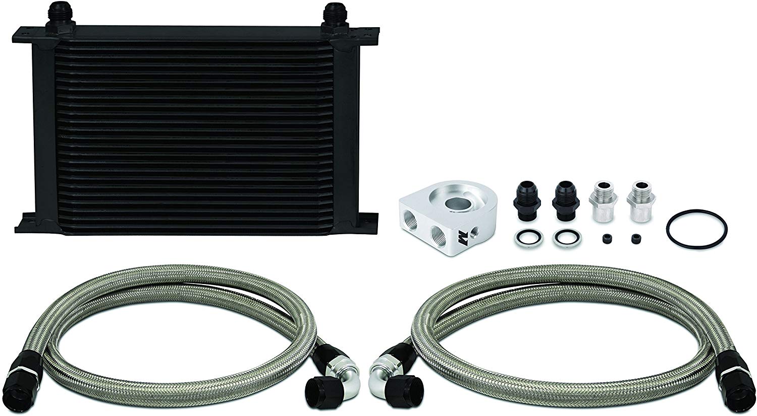 Mishimoto MMOC-UHBK Universal 25 Row Oil Cooler Kit, Black