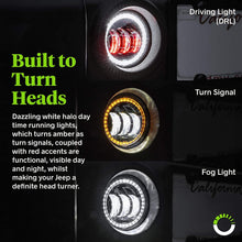 4" Fog Light + 7" Round CREE LED Headlights for Jeep Wrangler JK TJ LC CJ [HALO DRL + Turn Signal] [H4 Plug] [Built-In CAN Bus] - Accessories for Jeep Wrangler 1987-2018 Head Light