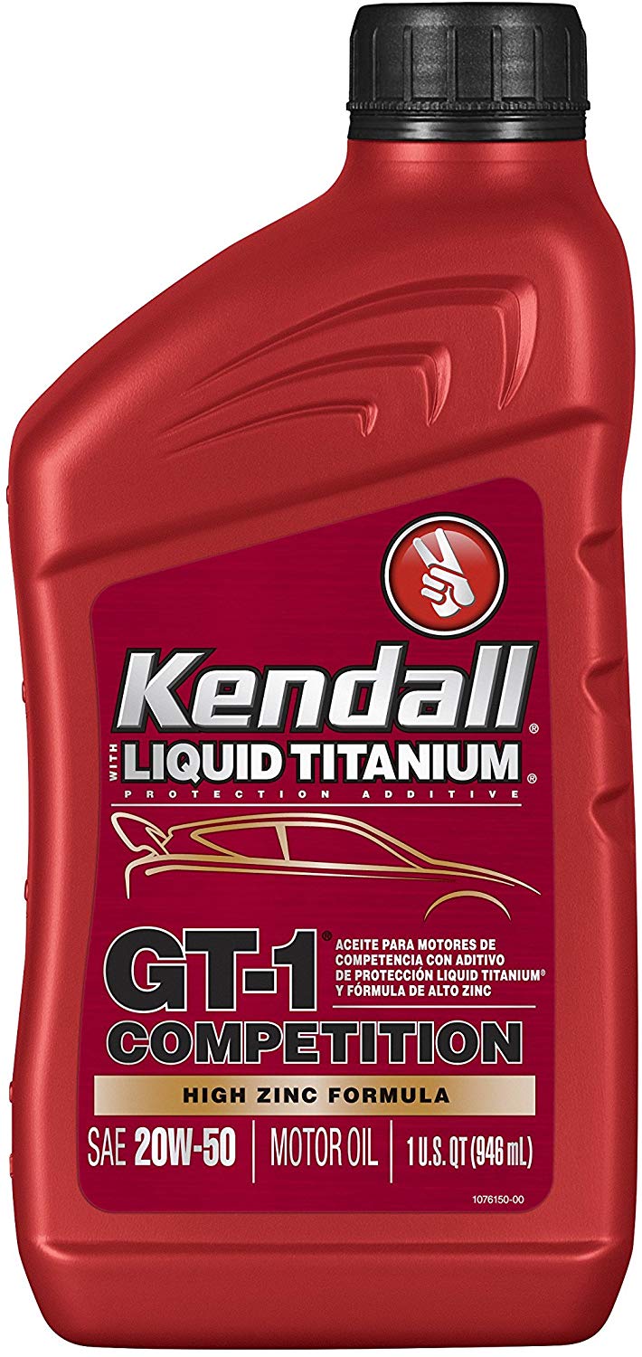 Kendall 1074969-12PK GT-1 Comp 20W50 Motor Oil with Liquid Titanium, 32. Fluid_Ounces, 12 Pack