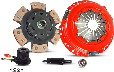 Clutch With Slave Kit Compatible With Canyon Colorado Canyon I-280 I-290 Z71 Z85 SL SLE SLT WT Extended Fleet 2004-2012 2.8L l4 GAS DOHC Naturally Aspirated (6-Puck Disc Stage 2; 04-219RCBS)