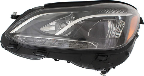 Headlight Compatible with MERCEDES BENZ E-CLASS 2014-2016 LH Assembly Halogen Sedan/Wagon