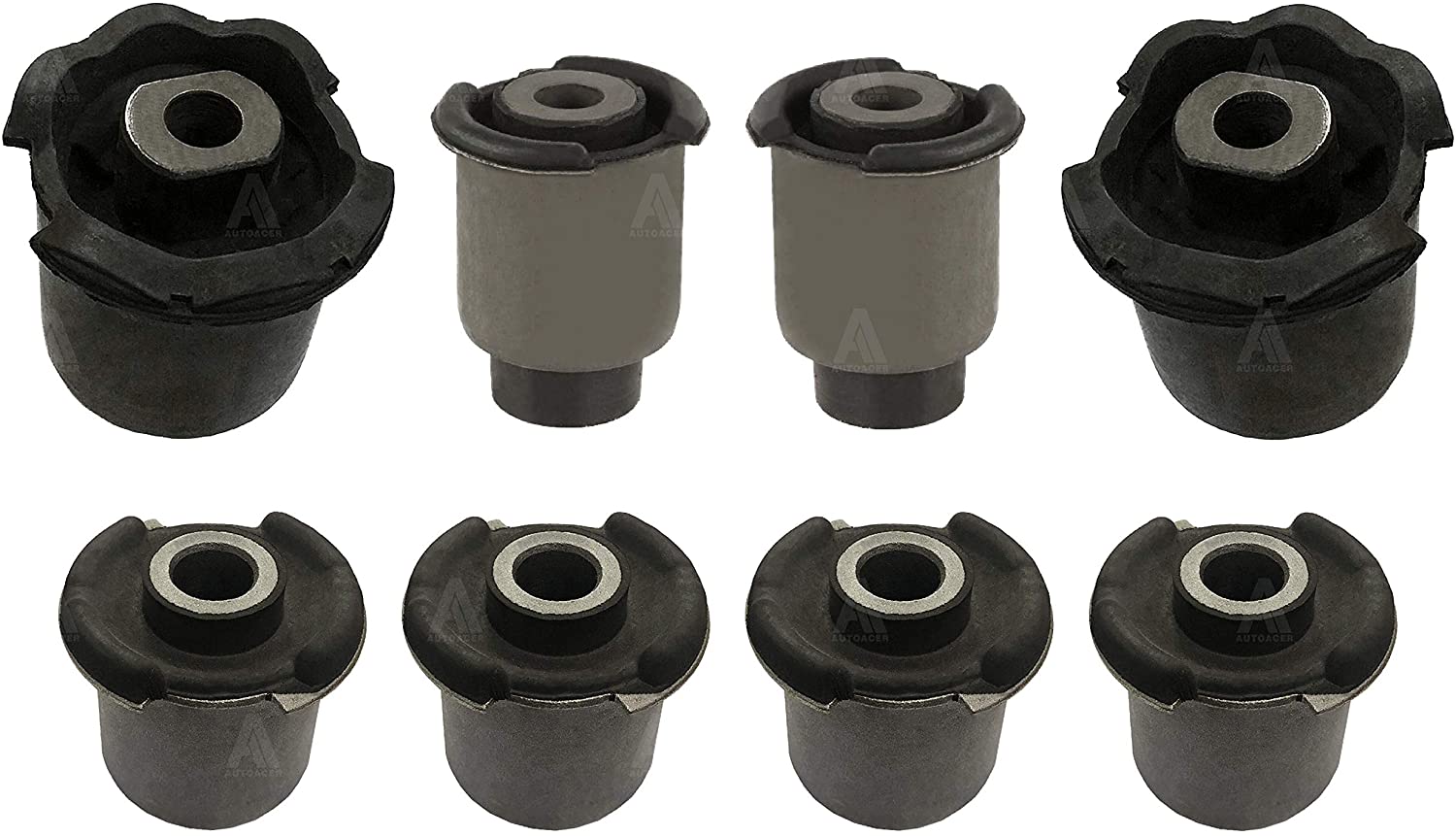 AUTOACER - 8 Piece Front Upper & Lower Control Arm Bushing Kit - Compatible with Land Range Rover Sport 2005-2013