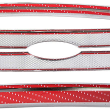 Front Mesh Grille Covers Compatible With 2011-2016 F250 F350 Super Duty Chrome Grill Covers