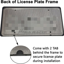 Mega Racer License Plate Frame Carbon Fiber 2 x Stainless Steel Printed Carbon Fiber License Plate Frame Front and Rear Holder with Steel Screws, Carbon Fiber License Frame JDM License Plate Frame
