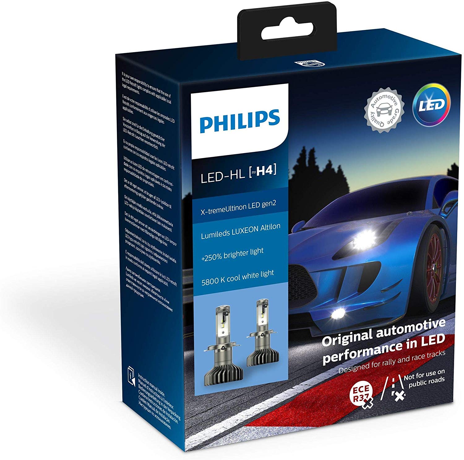 Philips X-tremeUltinon gen2 LED X-treme Ultinon Car Headlight Bulbs H4 (Twin)