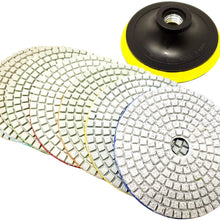 Diamond Polishing Pads 4 inch Wet/Dry 8 Piece Set Granite Stone Concrete Marble
