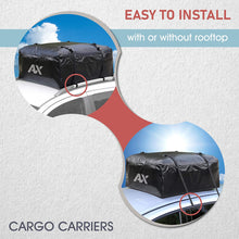Abaxial (18 Cubic Feet) Waterproof Rooftop Cargo Carrier- (Heavy Duty) Car Roof Cargo Bag- Roof Top Luggage Storage Bag- (Bonus) Anti-Slip Mat. Perfect for Car, Van,Truck, SUV with/Without Rack.