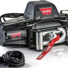WARN 103252 VR EVO 10 Electric 12V DC Winch with Steel Cable Wire Rope: 3/8" Diameter x 90' Length, 5 Ton (10,000 lb) Pulling Capacity