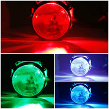 iJDMTOY (2) Mini 3.0-Inch H1 Bi-Xenon HID Retrofit Projector Lens w/Wireless Remote Control RGB LED Demon Eye Kit Compatible With Custom Headlight DIY