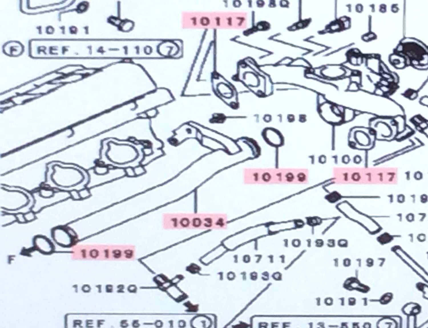 Genuine Mitsubishi Water Coolant Pipe and O-Rings & Gaskets MD146833 MD147332 (2x) MD319539 (2x) 3000GT Stealth 3.0L V6 DOHC Engine