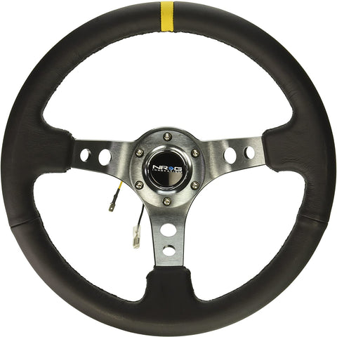 NRG Innovations RST-006GM-Y Reinforced Steering Wheel (350mm Sport Steering Wheel (3