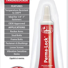J-B Weld 27113 Perma-Lock High Strength Threadlocker - Red - 13 ml