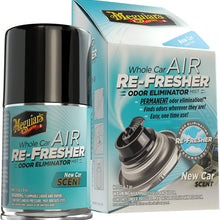 MEGUIAR'S G16402 Whole Air Re-Fresher Odor Eliminator Mist, New Car Scent, 1 Pack