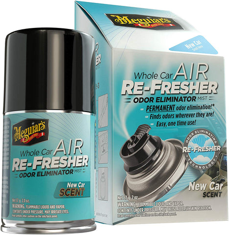 MEGUIAR'S G16402 Whole Air Re-Fresher Odor Eliminator Mist, New Car Scent, 1 Pack