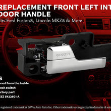 Front Left Interior Door Handle Chrome - Fits Ford Fusion 2006-2012, Lincoln MKZ 2007-2012, 2006 Lincoln Zephyr, 2006-2011 Mercury Milan - Replaces 6E5Z 5422601-A, 81702, 6E5Z5422601A, 92813