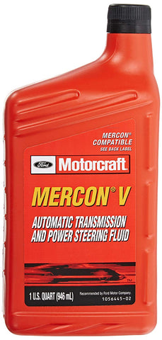 Genuine Ford XT-5-QM MERCON-V Automatic Transmission and Power Steering Fluid - 1 Quart